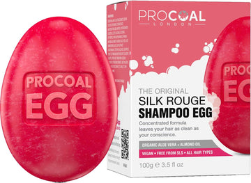 New Vegan Silk Rouge Shampoo Bar 100G By Procoal - Sls Free Eco Solid Shampoo Bar, Conditioning With Hydrating Glycerin, Aloe Vera, Almond Oil, Cruelty-Free