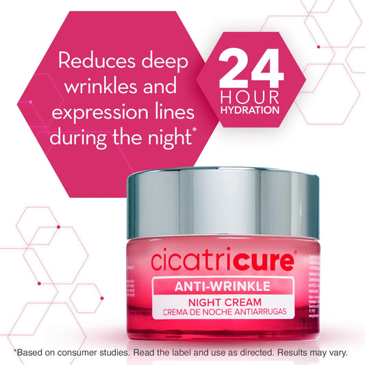 Cicatricure Anti-Wrinkle Night Face Cream: Intensive Overnight Aging Care, Moisturizes & Reduces Fine Lines, Advanced Anti-Aging Formula, 1.7 Fl Oz