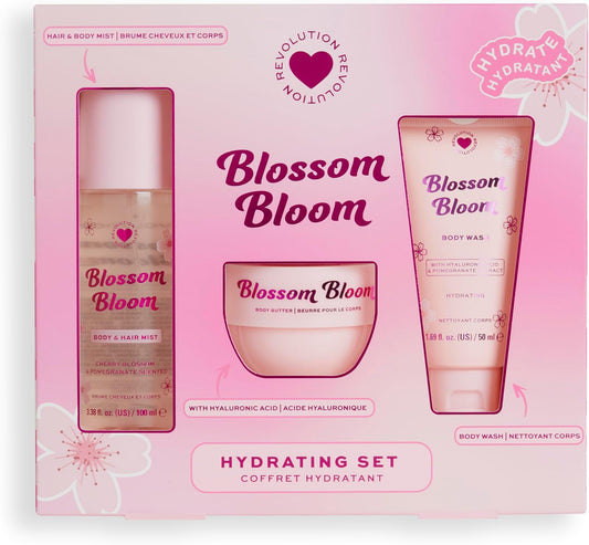 I Heart Revolution, Blossom Bloom Bath & Body Gift Set, All-In-One Mini Hair & Body Set For Summer, Floral Scent, Vegan & Cruelty-Free