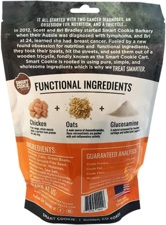 Smart Cookie All Natural Dog Treats - Healthy Hip And Joint Chicken Dog Biscuits With Glucosamine - Ideal For Senior Dogs And Sensitive Stomachs - Dehydrated, Crunchy, Human-Grade, Made In Usa - 8Oz