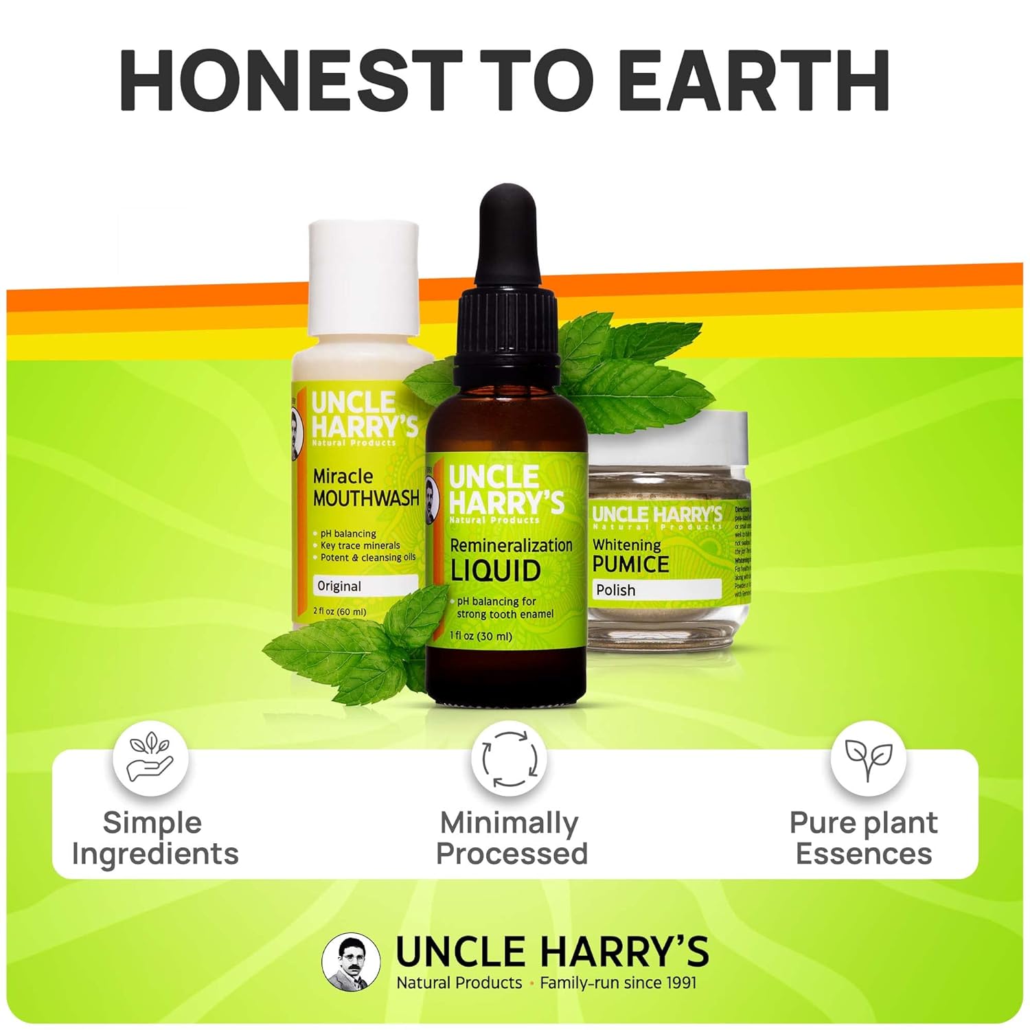 Uncle Harry's Natural Remineralization Kit with Tooth Whitening - 3 Products Strengthen Weak Enamel, Brighten Smile, & Correct Oral Care Issues (1 kit) : Health & Household