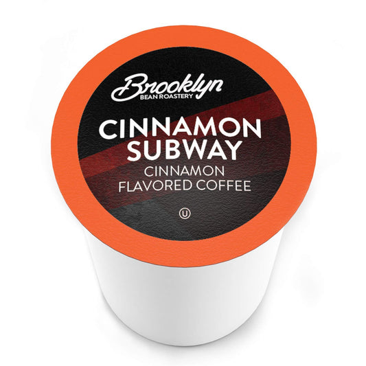 Brooklyn Beans Cinnamon Subway Gourmet Coffee Pods - Compatible With Keurig K Cup Brewers Including 2.0 Machines, 40 Count, Spicy Cinnamon Flavored