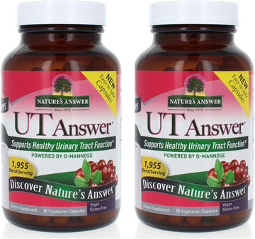 Natures Answer UT Answer D Mannose Cranberry, 90 Capsule Count 2 pack | Promotes Urinary Tract Support | Healthy Bladder Function | Natural Detoxifier