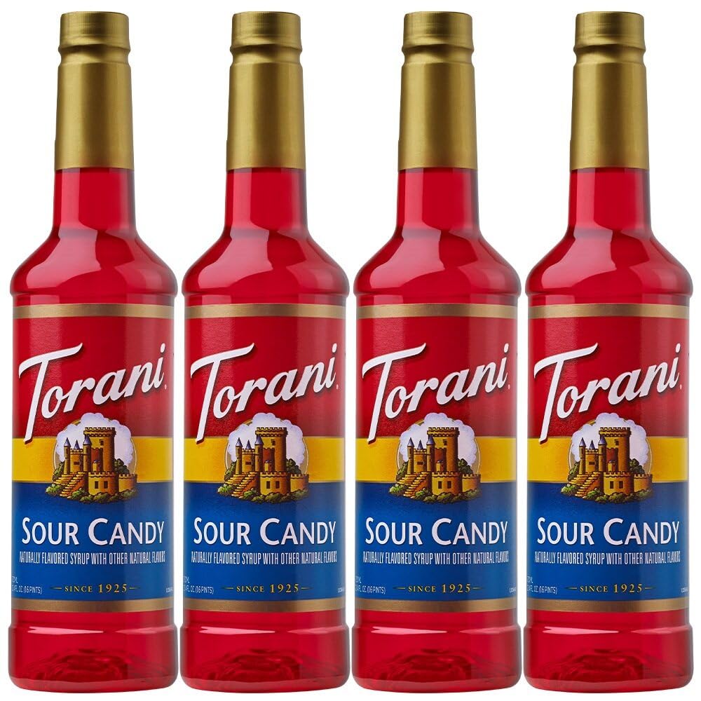 Torani Flavored Drink Syrup, Sour Candy, 25.4 Fl Oz (Pack Of 4)