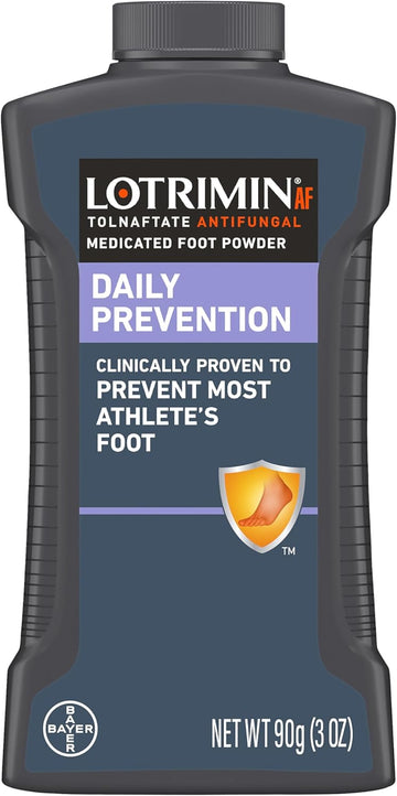 Lotrimin Athlete'S Foot Daily Prevention Medicated Foot Powder Bottle, 3 Ounce