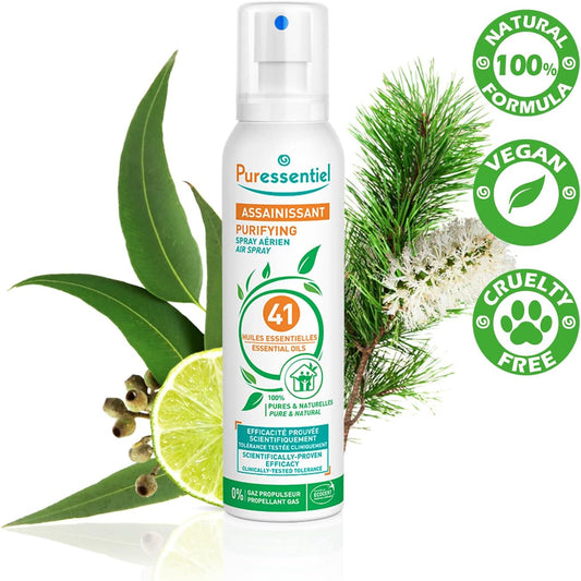 Puressentiel Duo Pack Purifying Air Spray 200 Ml – 100% Natural Room Spray – Air Purifier – Air Freshener – Odour Eliminator– Organic Essential Oils – For Your Home, Car & Office – Lasts Over 6 Months
