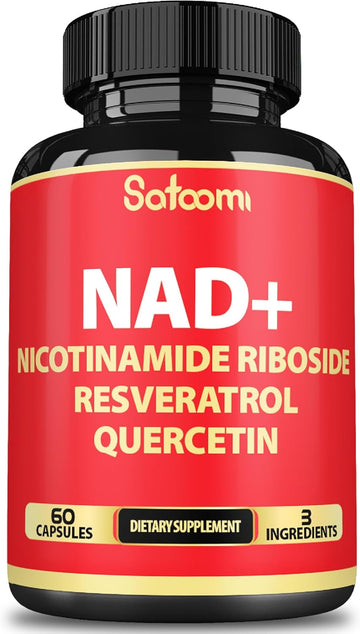 Satoomi Nad+ Supplement With Nicotinamide Riboside Nr, Resveratrol, Quercetin - 60 Count - 30 Days