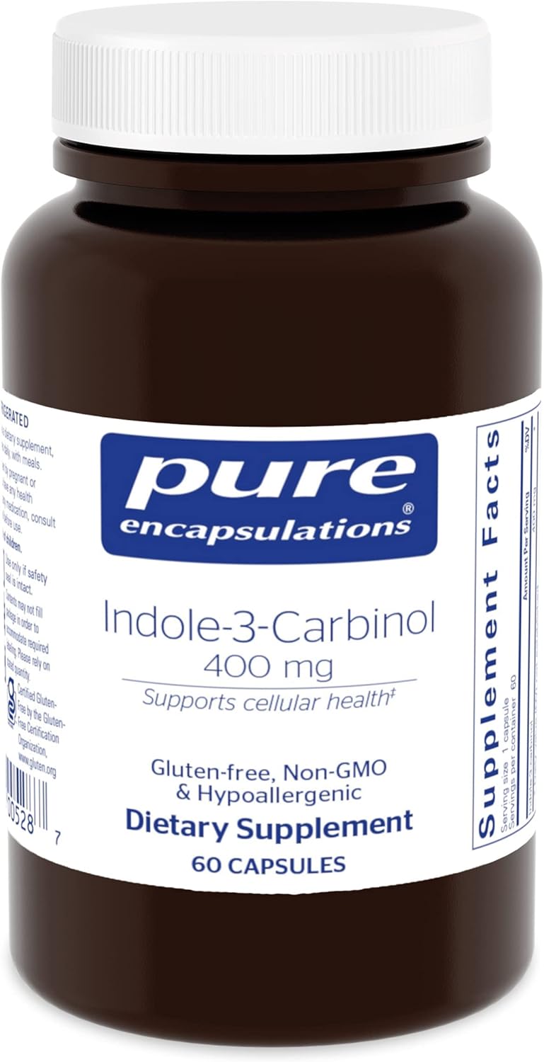 Pure Encapsulations Indole-3-Carbinol 400 Mg | Supports Healthy Breast, And Cervical Cell Function | 60 Capsules