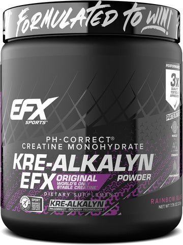 Efx Sports Kre-Alkalyn Efx Powder | Ph Correct Creatine Monohydrate Powder Supplement | Strength, Muscle Growth & Performance | 266 Servings (Unflavored)