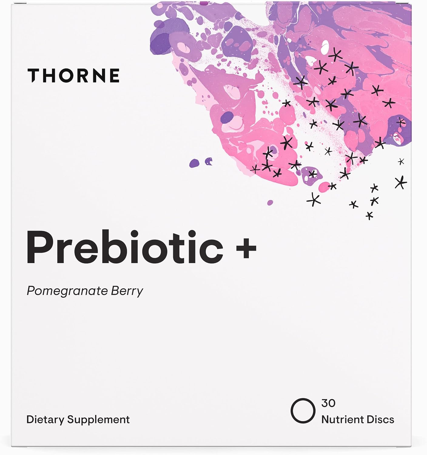 Thorne Prebiotic + Dissolvable Supplement Disc - Bloat-Free Prebiotic With Preforpro And Green Tea Extract - 30 Servings