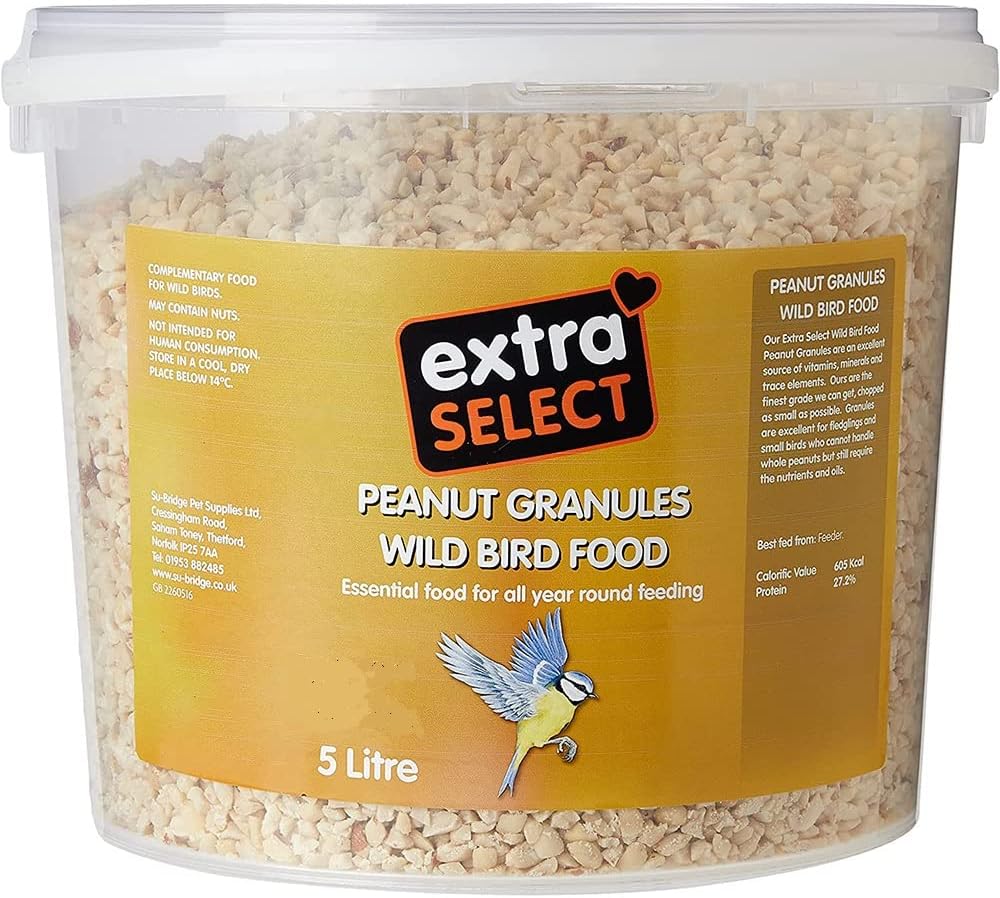 Extra Select Peanut Granules Wild Bird Food Treat Tub, 5 Litre?08PGB5