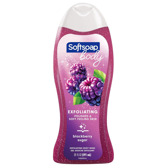 Softsoap Exfoliating Body Wash - Blackberry Sugar Scrub - 20 Fl Oz : Beauty & Personal Care