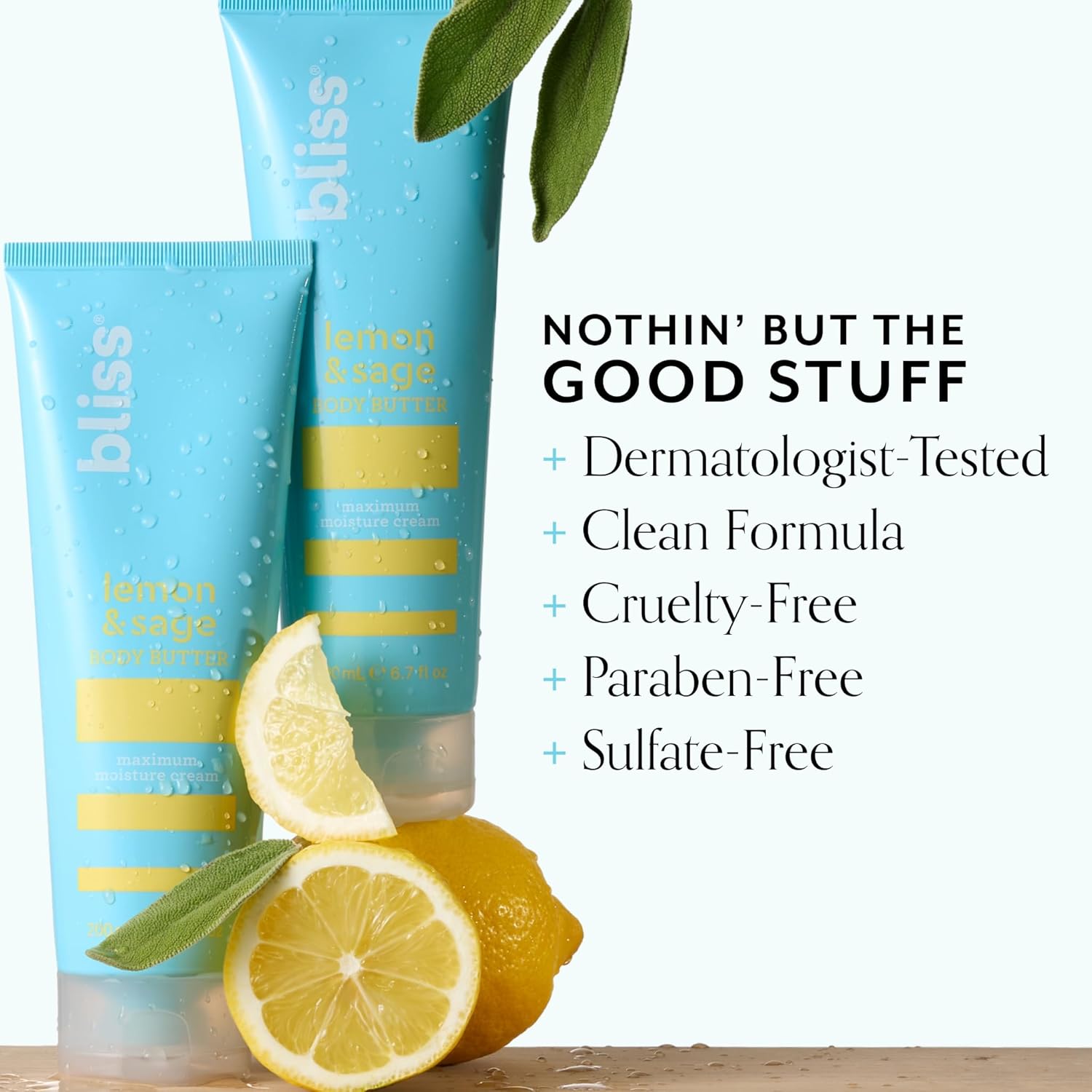 Lemon + Sage By Bliss Maximum Moisture Cream Body Butter 200Ml