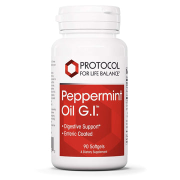 Protocol Peppermint Oil G.I. - Digestive Support with Ginger and Fennel oils - 90 Softgels