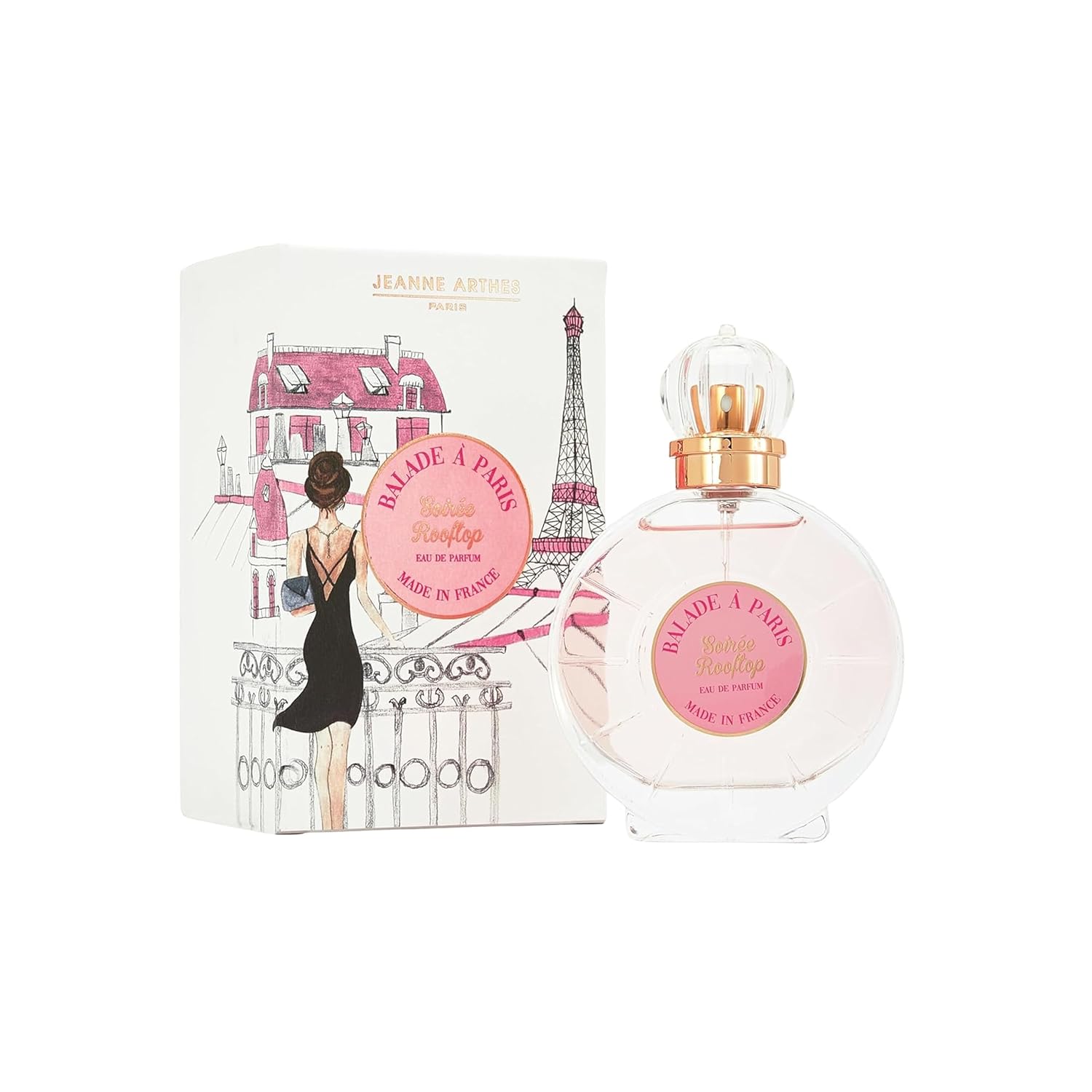 French Way Of Life - Balade À Paris - Soirée Rooftop - Eau De Parfum - Spray Perfume For Women - Fresh Floral Scent - Notes Of Pear, Pink Pepper - Made In France - 3,38 Fl.Oz