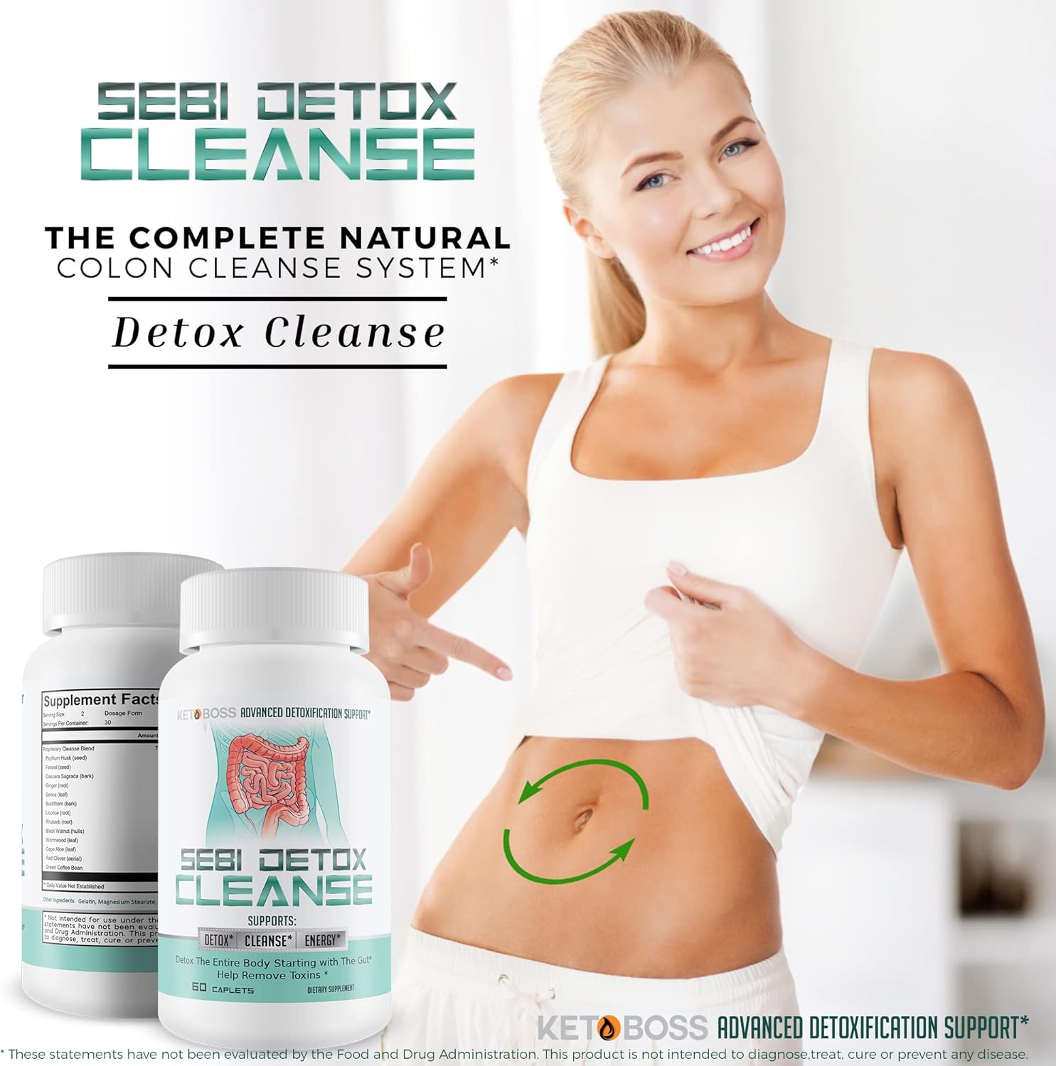 Sebi Detox Cleanse - Advanced Detoxification Support - Detox The Entire Body Starting With The Gut - Help Remove Toxins - Inspired By Dr Sebi Products - Natural Detox Cleanse - Keto Detox : Health & Household