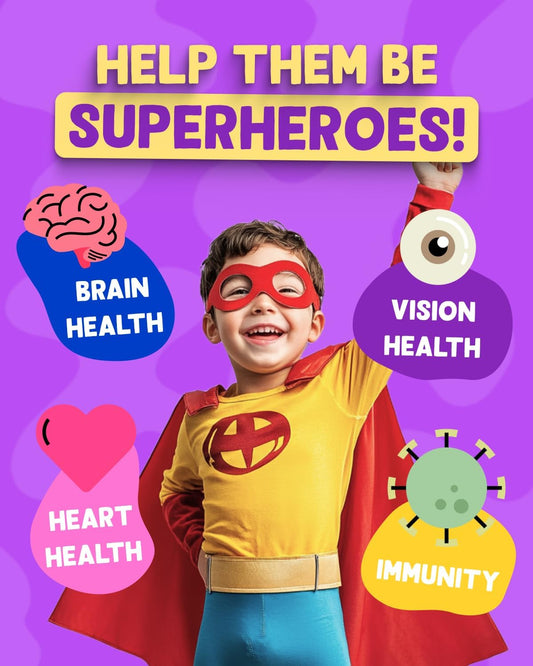 Vitawell Kids Multivitamin Gummies - 120 Natural Strawberry Flavour (4 Month Supply) | Chewable Kids Multivitamin Chews | Vitamin D3, A, E, C, B6, B12 | No Artificial Colours, Flavours, Preservatives