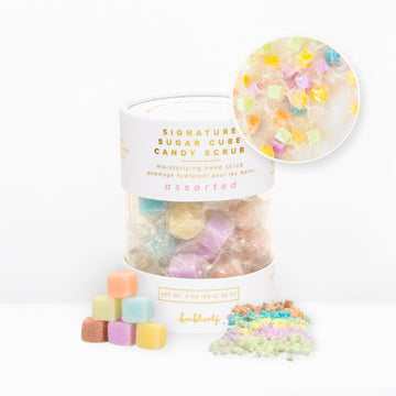 Bonblissity Sugar Scrub Candy 36Pcs, For Exfoliating Hands, Feet Turns Into Lotions L Sweet Satsuma, Mango Sorbet, Fresh Lemongrass