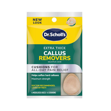 Dr. Scholl's EXTRA THICK CALLUS REMOVER, 4ct // Helps Soften Hard Calluses and Cushions for All-Day Pain Relief