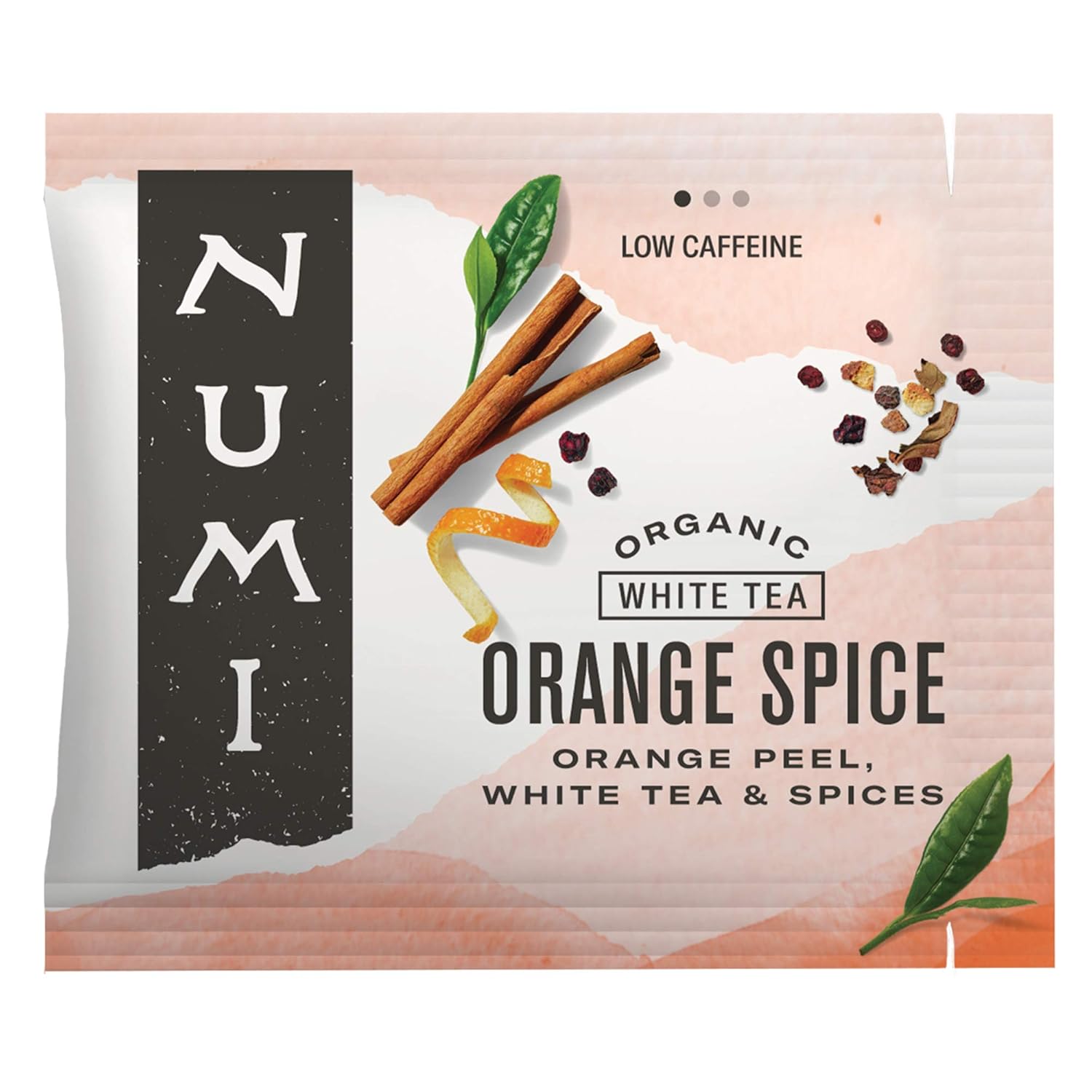 Numi Organic Orange Spice Tea, 100 Tea Bags, White Tea With Citrus & Spices, Brew 200 Cups, Low Caffeine (Packaging May Vary)