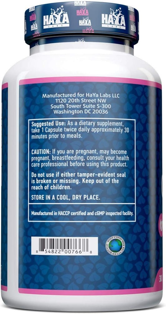 Haya Labs 10 Billion Acidophilus And Bifidus Probiotic Complex 30Capsules