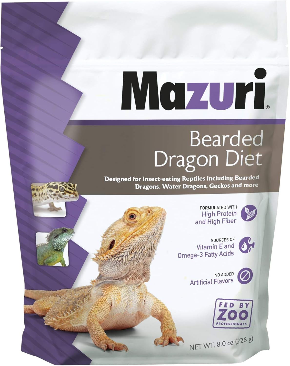 Mazuri | Bearded Dragon Food - Insect Portion Of A Complete Diet | 8 Ounce (8 Oz) Bag