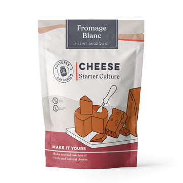 Cultures For Health Fromage Blanc Starter | 4 Packets Mesophilic Powdered Active Cultures | Gluten Free Non-Gmo Fresh Cheese | Beginner Friendly Artisan Cheesemaking | Diy Soft Spreadable Cheese