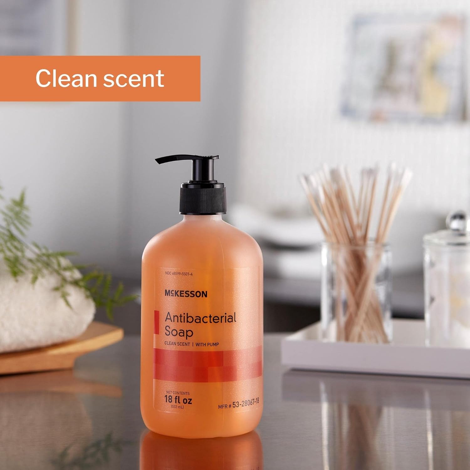 McKesson Hand Soap with Pump Bottle, Clean Scent, 18 oz, 12 Count : Beauty & Personal Care