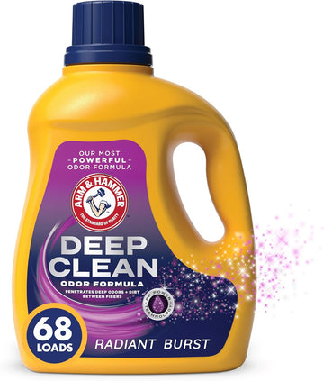 Arm & Hammer Deep Clean Odor Formula, Liquid Laundry Detergent, 102 Fl Oz, 68 Loads