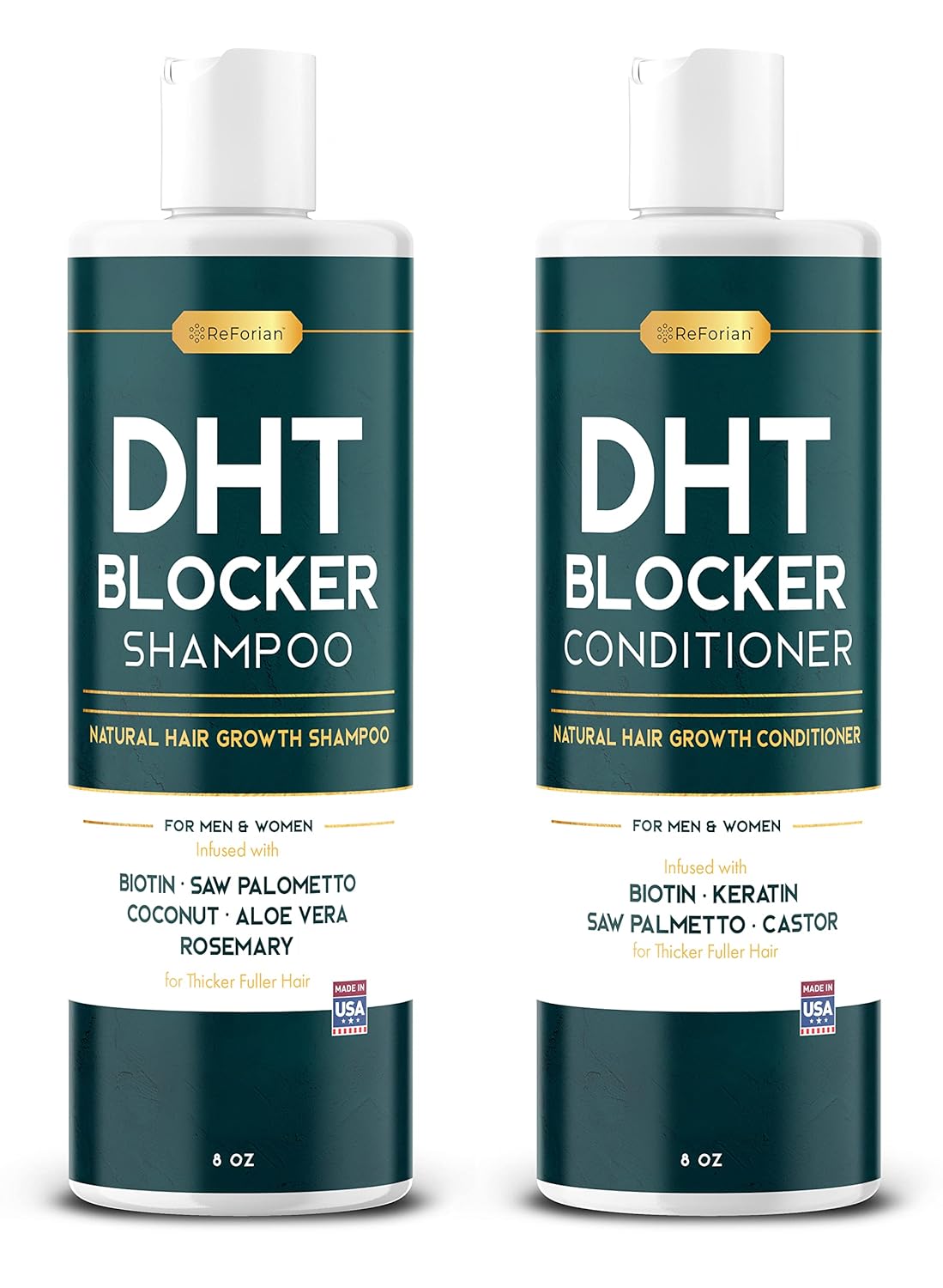Biotin DHT Blocker Shampoo and Conditioner for Hair Growth - NATURAL Volumizing Shampoo and Conditioner with Biotin for Hair Growth DHT Blocking Shampoo for Thinning hair and hair loss for Men & Women : Beauty & Personal Care