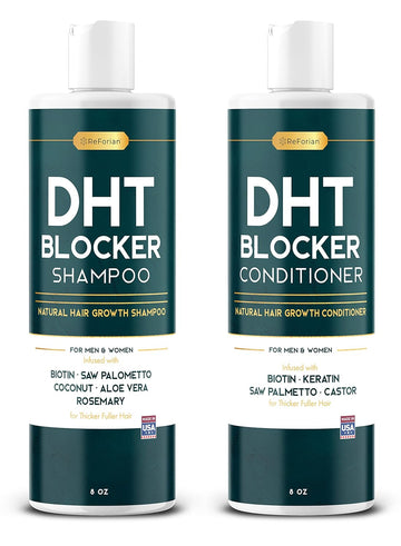 Biotin DHT Blocker Shampoo and Conditioner for Hair Growth - NATURAL Volumizing Shampoo and Conditioner with Biotin for Hair Growth DHT Blocking Shampoo for Thinning hair and hair loss for Men & Women : Beauty & Personal Care