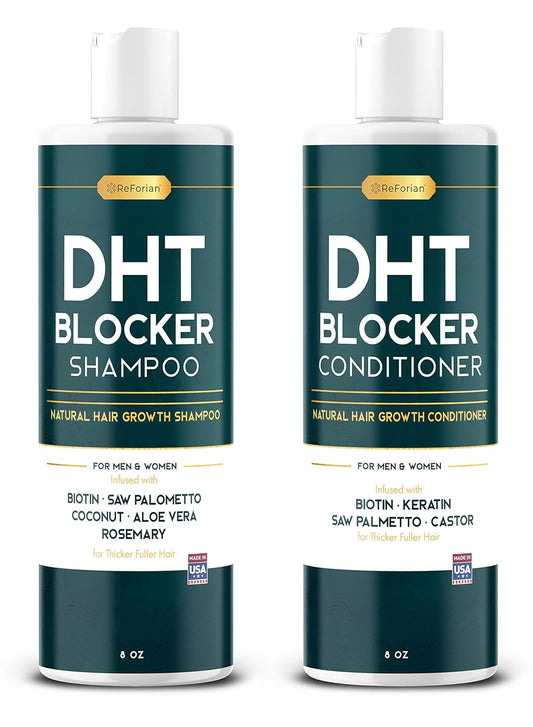 Biotin DHT Blocker Shampoo and Conditioner for Hair Growth - NATURAL Volumizing Shampoo and Conditioner with Biotin for Hair Growth DHT Blocking Shampoo for Thinning hair and hair loss for Men & Women : Beauty & Personal Care