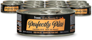 Fromm Perfectly Pâté Chicken Pate Cat Food - Premium Wet Cat Food - Chicken Recipe - Case Of (12) 5.5 Oz Cans