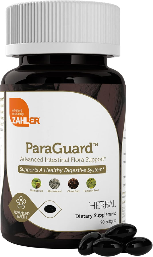 Zahler - Paraguard Cleanse Softgel Capsules - Gut Health Detox Supplement - Formula Has Wormwood, Garlic Bulb, Pumpkin Seed, Clove & More - Natural Cleanse Detox For Humans - Certified Kosher (90)