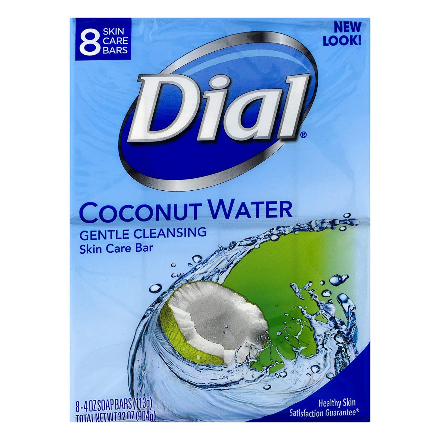 Dial Skin Care Bar Soap, Coconut Water, 4 Ounce (Pack Of 8)