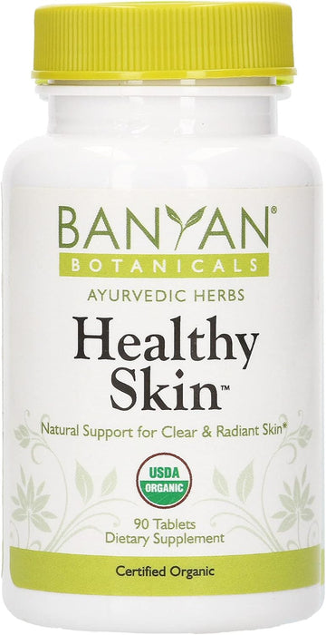 Banyan Botanicals Healthy Skin - USDA Certified Organic - 90 Tablets - Daily Supplement for Radiant, awless Skin