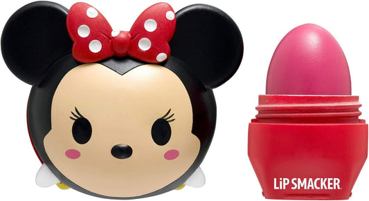 Lip Smacker Disney Minnie Mouse Tsum Tsum Flavored Lip Balm, Minnie Strawberry Lollipop, Clear, For Kids
