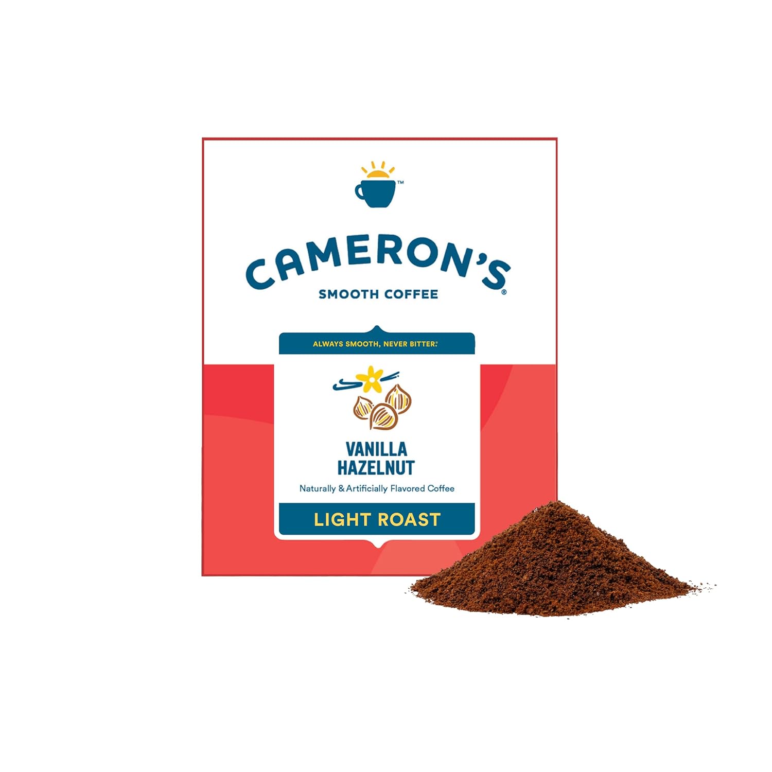 Cameron'S Coffee Roasted Ground Coffee Bag, Flavored, Vanilla Hazelnut, 64 Ounce, (Pack Of 1)