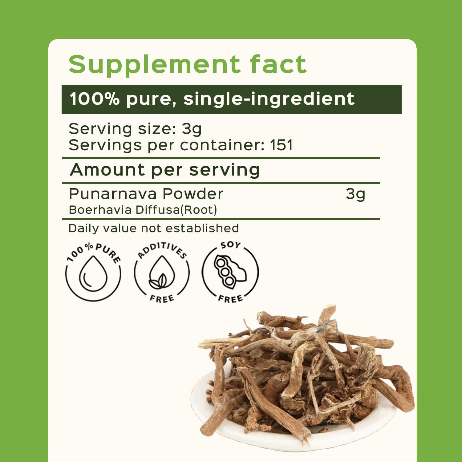 Bixa Botanical Punarnava Powder, Boerhavia Diffusa – Supports Kidney Detox And Liver Health – Steam Treated, Vegan, Non-Gmo, 100% Pure Ayurvedic Herbal Supplement, 16 Oz : Health & Household