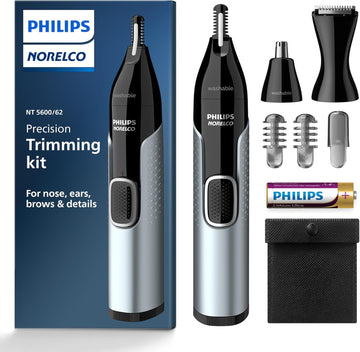 Philips Norelco Nose Trimmer 5000 For Nose, Ears, Eyebrows Trimming Kit, Nt5600/62
