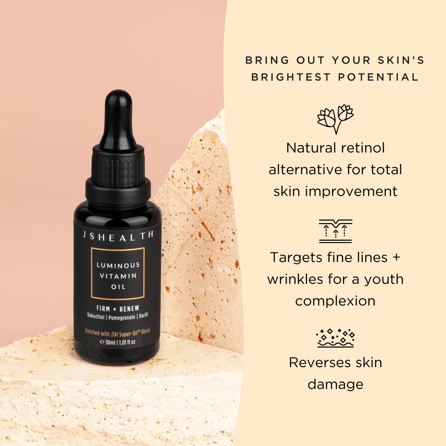 Jshealth Hydrating Face Oil For Women And Men With Rose Oil & Vitamin E Oil For Skin - Facial Oil For Dry Skin : Beauty & Personal Care