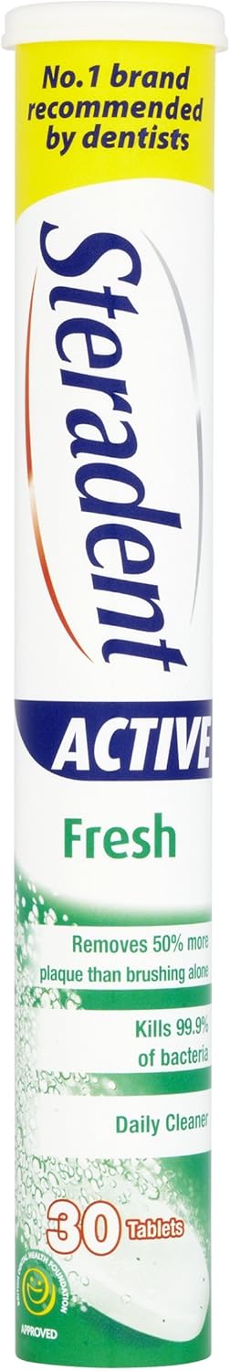 Steradent Active Plus Fresh Denture Cleaning Tablets