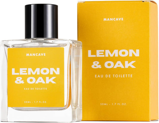 Mancave Lemon & Oak Fragrance Spray, Eau De Toilette For Men, 50Ml, Woody Mens Perfume With Citrus, Aftershave Gift For Him, Uk Formulated Edt Fragrance