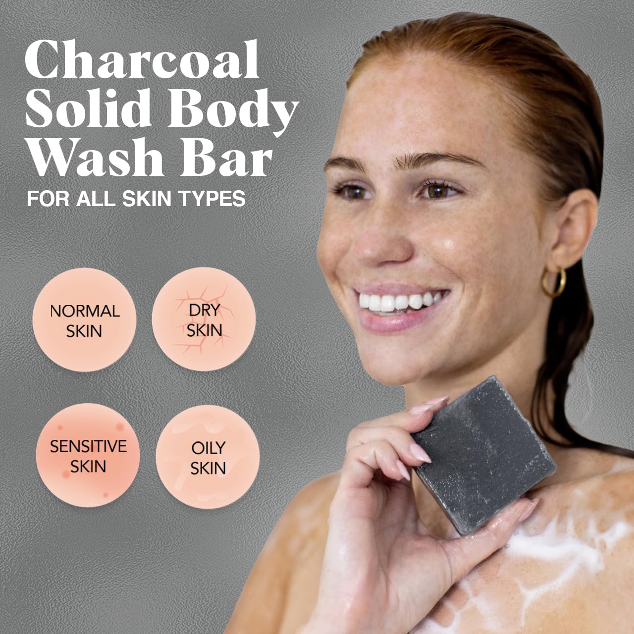 Kitsch Charcoal Soap Bar - Detoxifies Skin, Removes Excess Oil | Black Soap Bar For Men And Women | All Natural And Vegan | Made In Usa - 4Oz : Beauty & Personal Care
