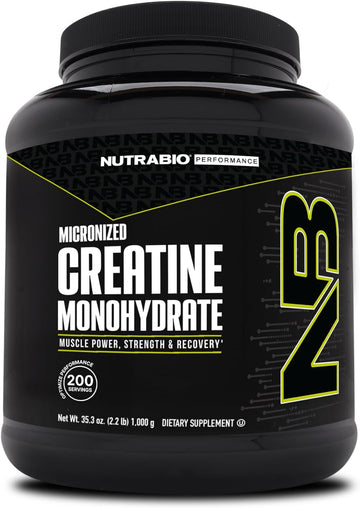 NutraBio Creatine Monohydrate Supplement, Unflavored, (1000 g) - Supports Muscle Energy, Recovery, and Strength - HPLC Tested Pure Grade Creatine Supplement