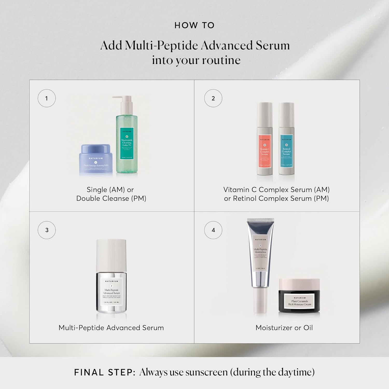 Naturium Multi-Peptide Advanced Serum, Firming & Smoothing Face Serum For Fine Lines & Wrinkles With Advanced Multi-Peptide Blend | 1.0 Fl Oz / 30 Ml