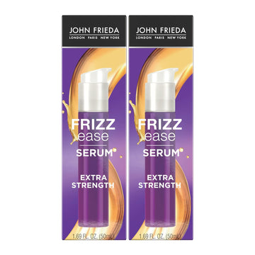 John Frieda Anti Frizz, Frizz Ease Extra Strength Hair Serum With Argan Oil, Anti-Humidity Spray For Hair, Nourishing Treatment For Thick, Coarse Hair, 1.69 Oz, Pack Of 2