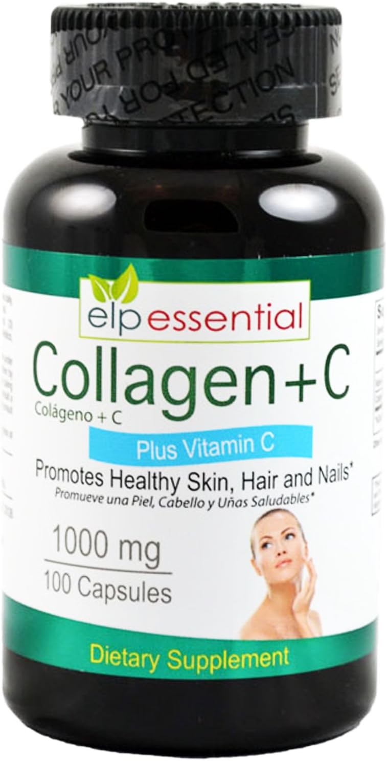 Collagen + C Type Collagen Plus Vitamin C, 100 Capsules 1000Mg