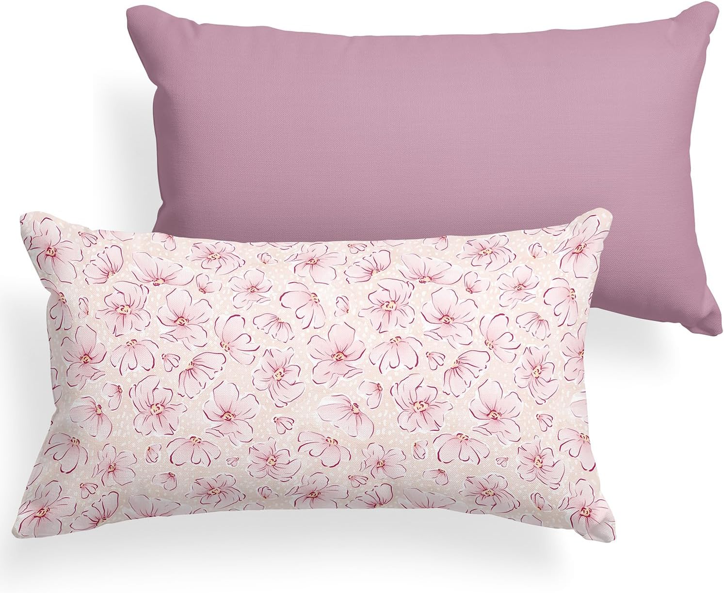 Pobibaby - 2 Pack Premium Toddler Solid Pillowcase - Ultra Soft Jersey Knit - Crib & Kids Pillow, Travel Pillow Case Cover (Blossom)
