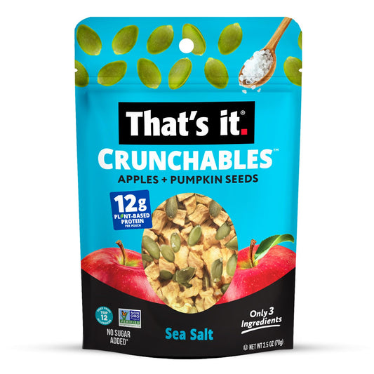 That'S It. Crunchables (Apple + Sea Salt) Plant Based Protein, Gluten-Free Crunchy Snack Mix, (4 Packs X 2.5Oz) Perfect For Salad Topper And Yogurt Topper